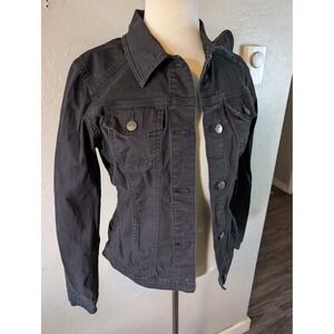 Lee Womens Black Denim Jean Jacket womens size M